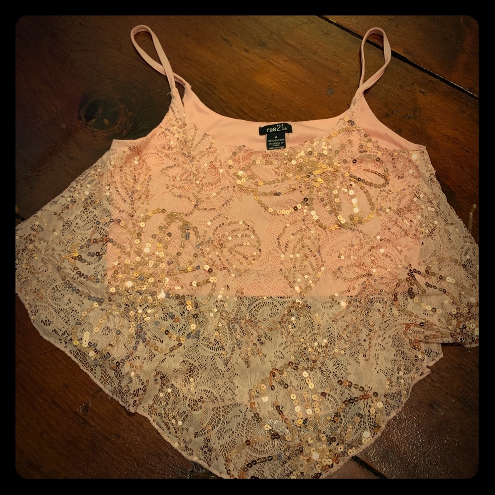 Crop top with sequin details